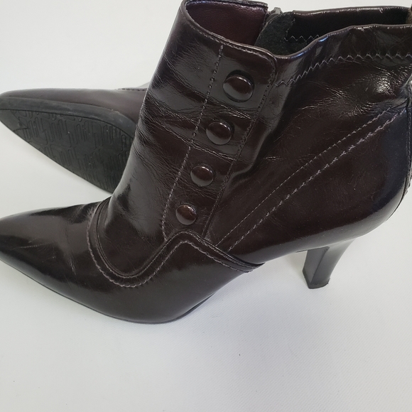 FRANCO SARTO Brown Pointed Toe Booties Size 7.5 - Picture 7 of 8